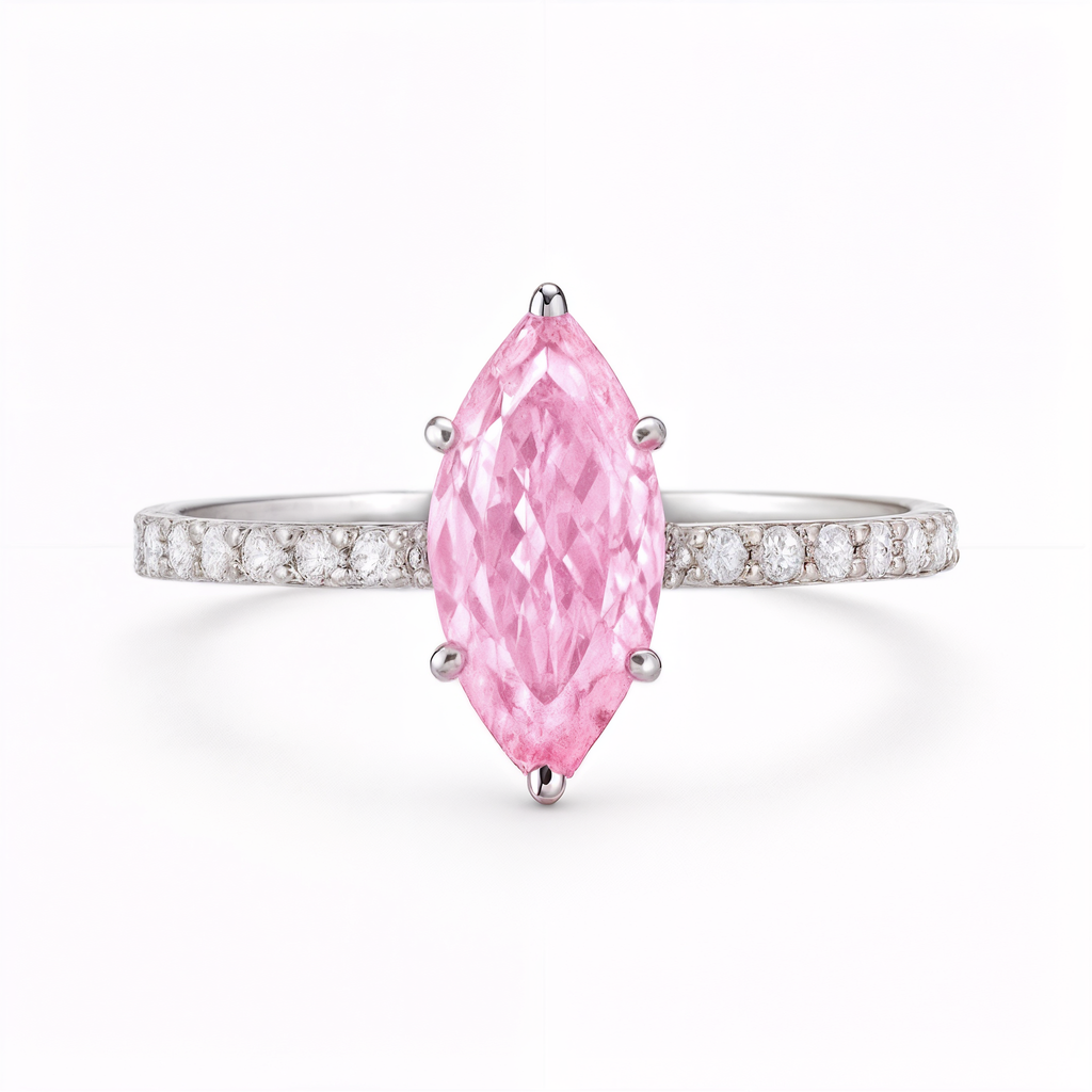 THEONE Pink Marquise Silver Promise