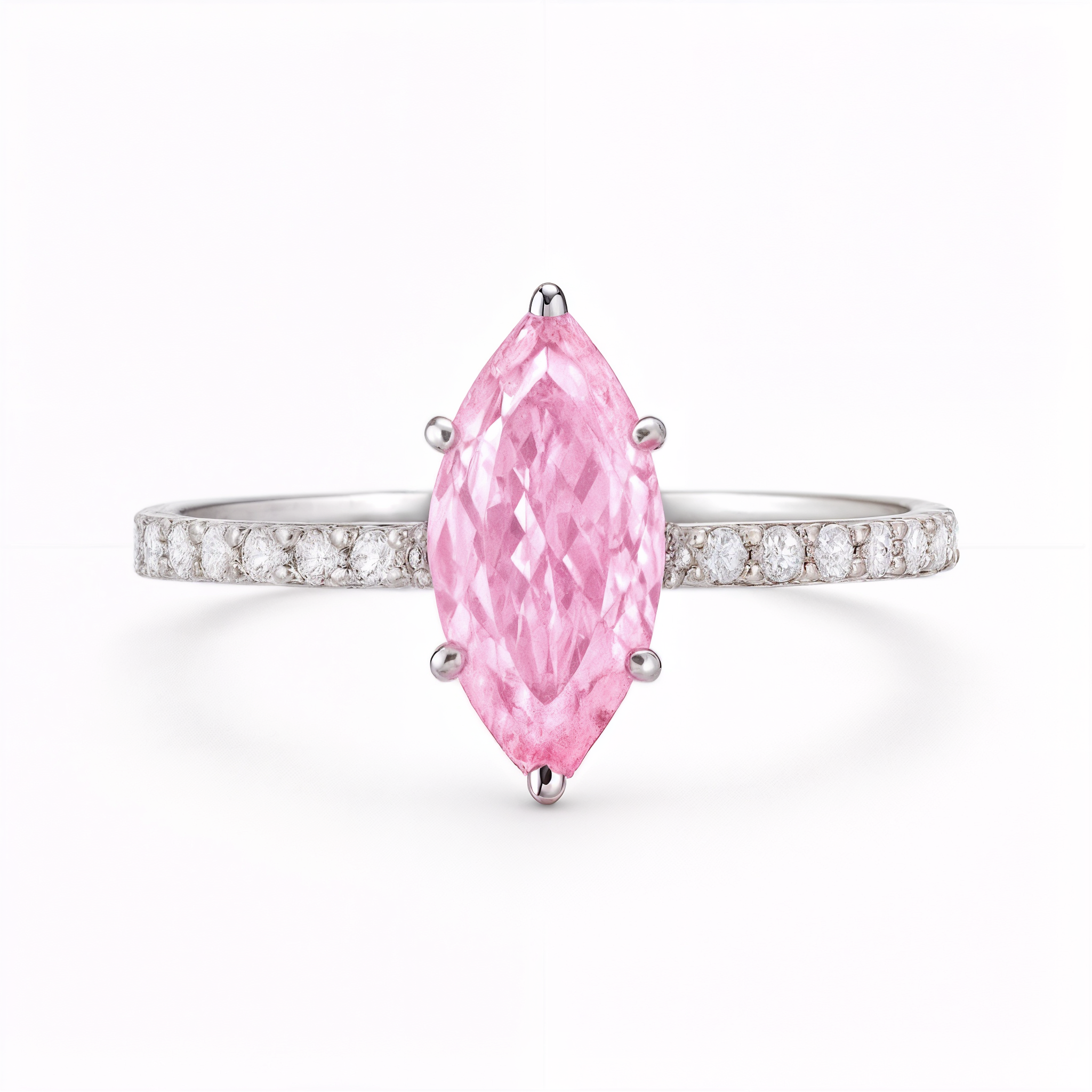 THEONE Pink Marquise Silver Promise