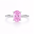 THEONE Pink Oval Silver Promise